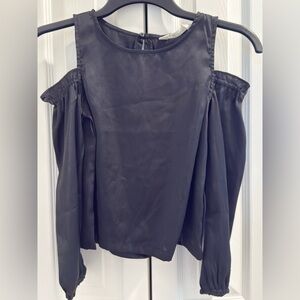 H&M Black Cold Shoulder Blouse